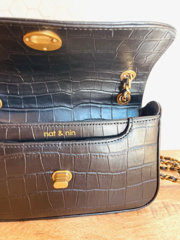 Mini Grace croc noir – Image 4