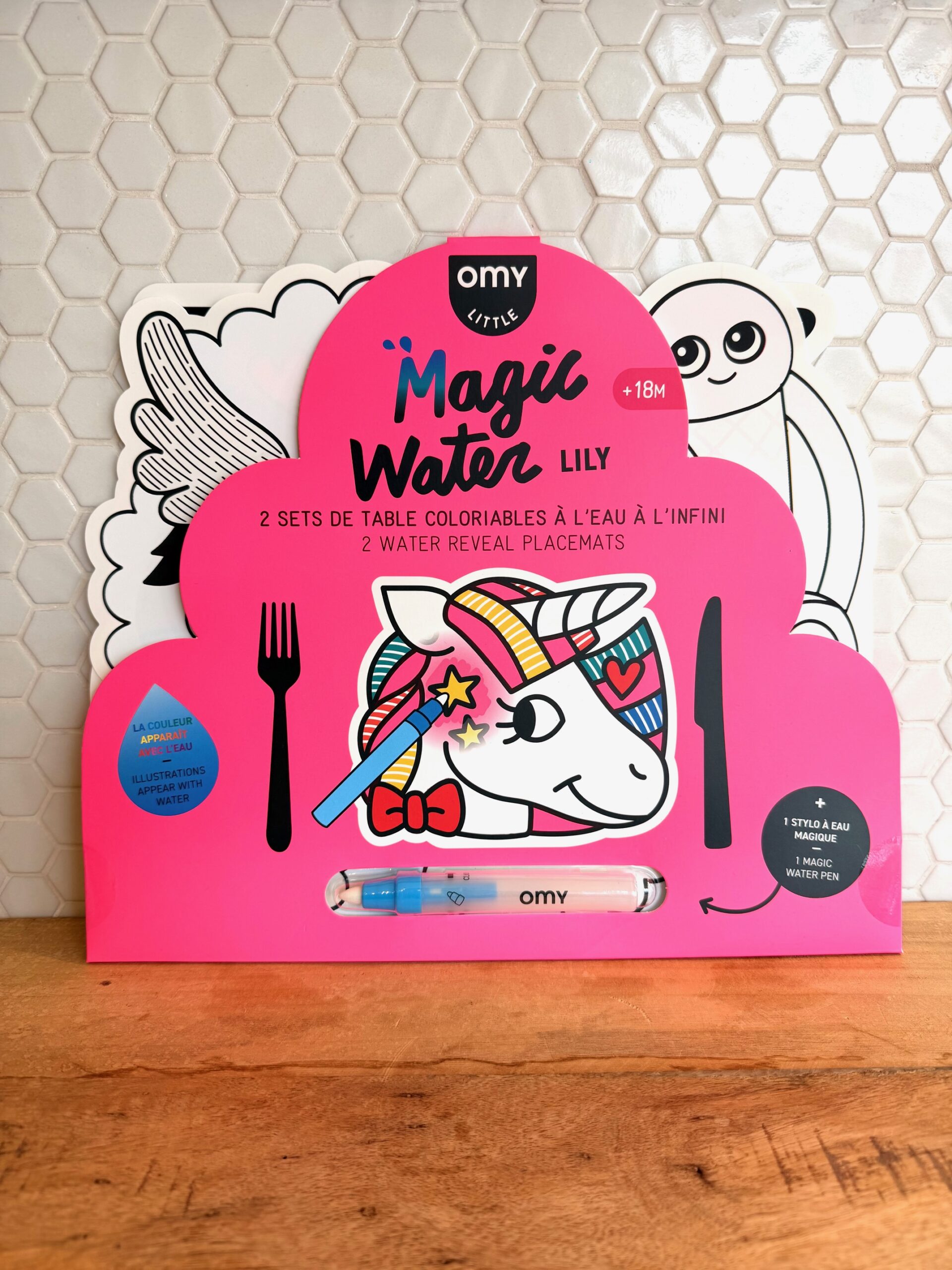 SET DE TABLE A COLORIER A L'EAU LILY